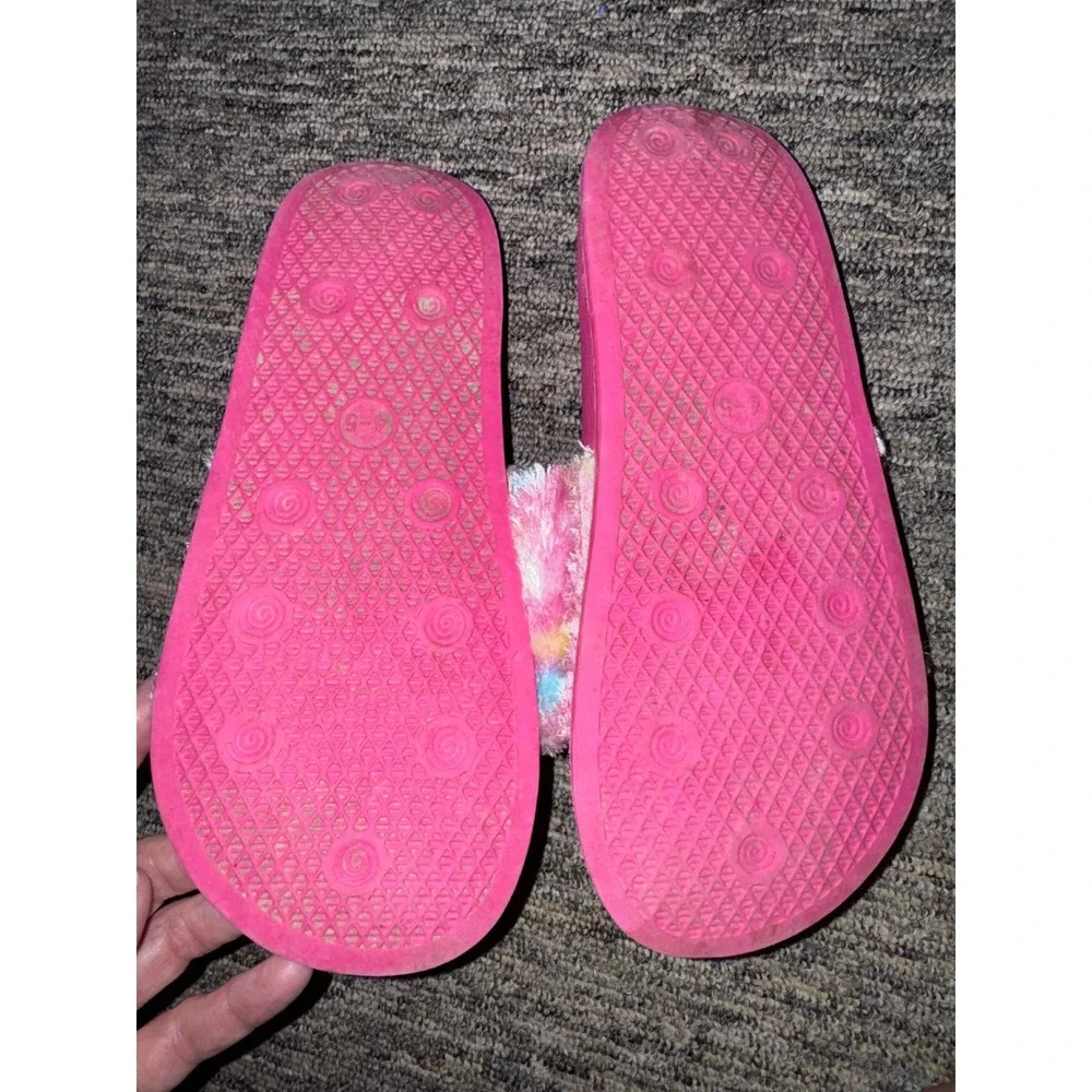Ty Beanie Boos Heather the Cat Pink Plush Slide Sandals Girls Size 4-5
